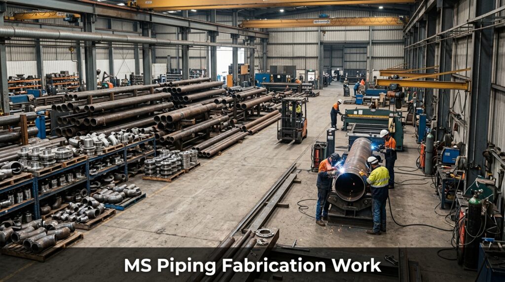 MS Piping Pipeline Fabrication Work Services in Hyderabad