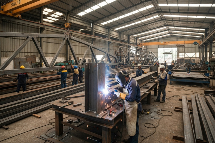 Best Mild Steel PEB Structures Fabrication work Services in Hyderabad