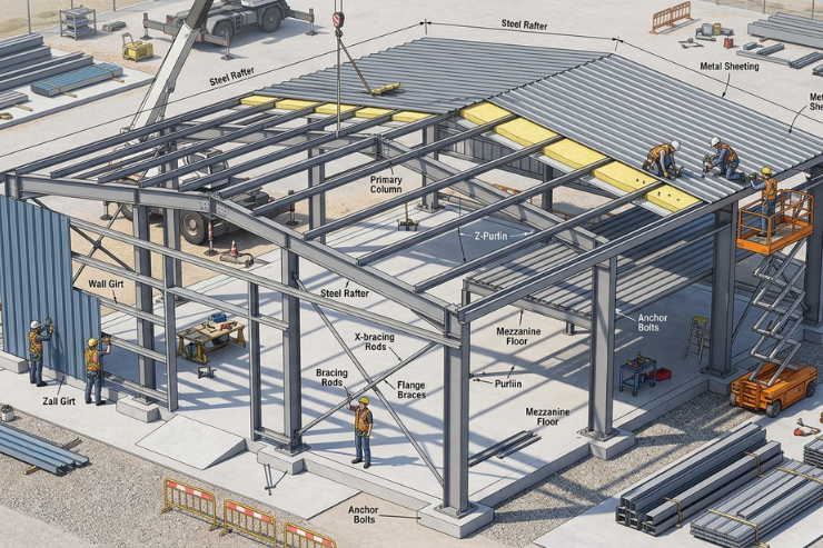 Understanding the Core Components of a PEB Warehouse Structure