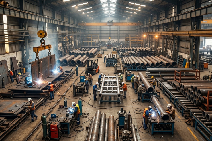 Heavy Fabrication Work Services and MS & SS Pipe Fabrication for Industrial & Commercial Projects
