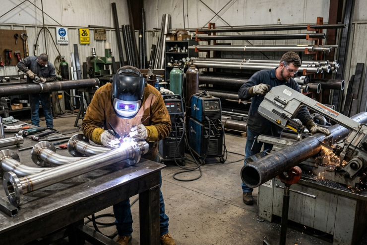 High-quality MS & SS pipe fabrication with strong construction
