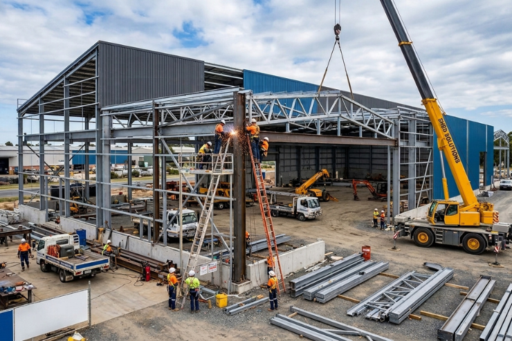 Industrial & Commercial Shed Solutions Building Fabrication work Services in Hyderabad