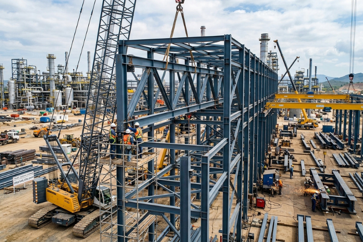 Structural Steel Fabrication & Erection Works for Industrial Projects