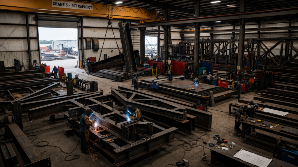 Heavy Structural Steel Fabrication for Industrial Plants